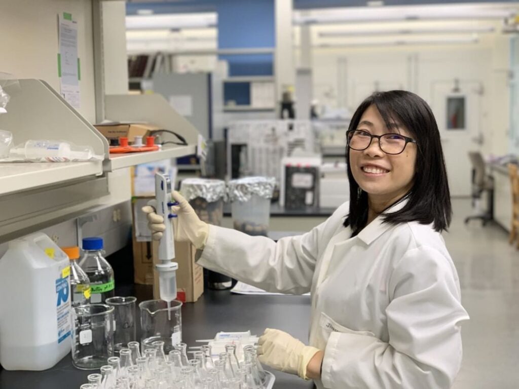 Photo of a woman conducting scientific research