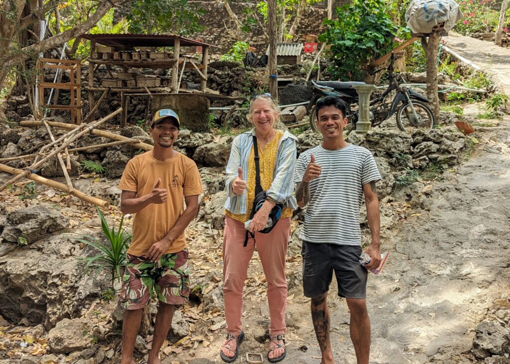 Pam Scheffer doing fieldwork with colleagues