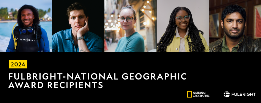 Graphic of Fulbright-National Geographic Award recipients